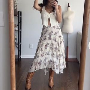 Love shack fancy Alex Silk skirt